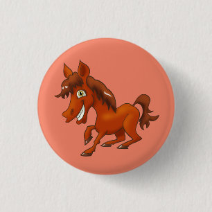 Lächelndes Cartoon Button