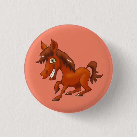 Lächelndes Cartoon Button (Vorderseite)