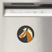 Lächelndes Cartoon Pferd Magnet (In Situ (Geschirrspüler))