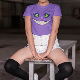 Lächelndes Cheshire Cat Face Halloween Kostüm T-Shirt