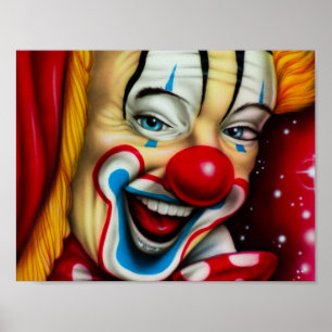 Lächelndes Clown Poster