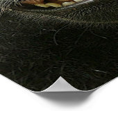 Lächelndes Crested Macaque Poster (Ecke)