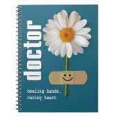 Lächelndes Daisy Gift Notebook für Ärzte Notizblock (Vorderseite)