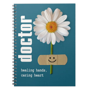 Lächelndes Daisy Gift Notebook für Ärzte Notizblock