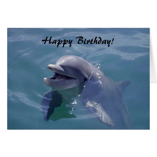 Lächelndes Delphin-alles Gute zum Geburtstag! Karte