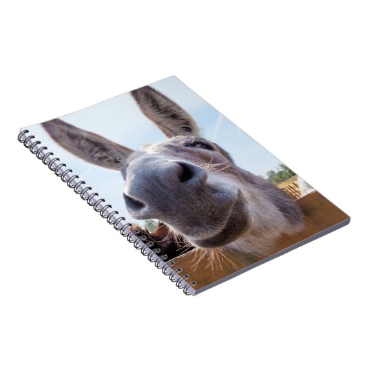 Lächelndes Donkey-Notebook Notizblock (Rechte Seite)