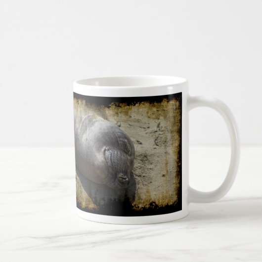 Lächelndes Elefant-Siegel Kaffeetasse (Rechts)