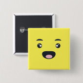 Lächelndes Emoji Button (Vorne & Hinten)
