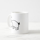 lächelndes Eselschwarzes Kaffeetasse (Vorderseite Links)