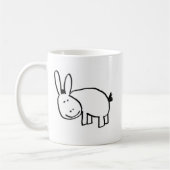 lächelndes Eselschwarzes Kaffeetasse (Links)