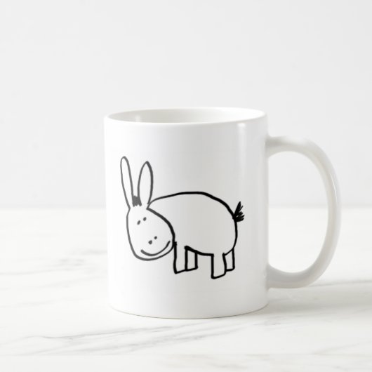lächelndes Eselschwarzes Kaffeetasse (Rechts)