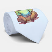 Lächelndes Fliegensitzen mit Kreuzleder Krawatte (Gerollt)