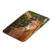 Lächelndes Foto-Zitat für Pferde Magnet (Linke Seite)