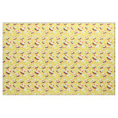 Lächelndes Gelbes Emoji-Gesichtspattern Stoff (Fat Quarter (45,7 x 55,9 cm))