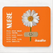 Lächelndes Geschenk von Daisy Nurse Mousepad (Vorne)