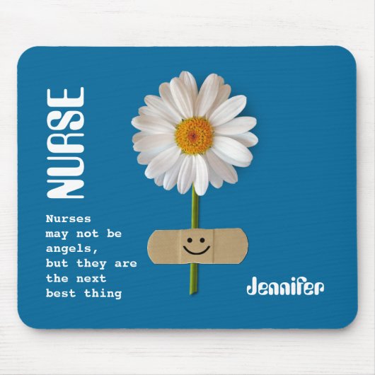 Lächelndes Geschenk von Daisy Nurse Mousepad (Vorne)