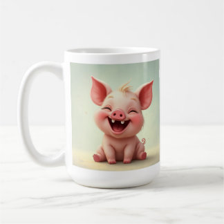 Lächelndes Gesicht Baby Pig Tasse Cup