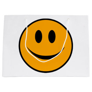 Lächelndes Gesicht Emoji Große Geschenktüte