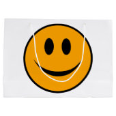 Lächelndes Gesicht Emoji Große Geschenktüte (Rückseite)