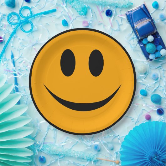 Lächelndes Gesicht Emoji Pappteller (Party)