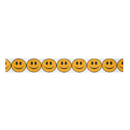 Lächelndes Gesicht Emoji Satinband
