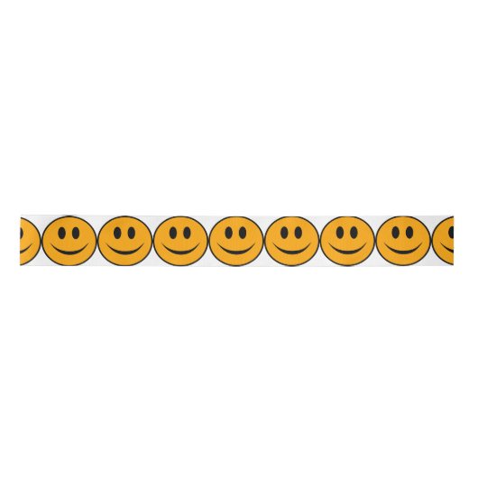 Lächelndes Gesicht Emoji Satinband (Vorderseite)