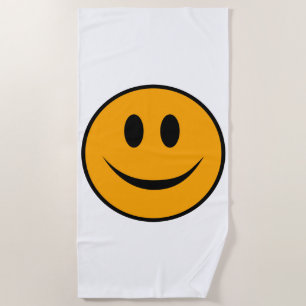 Lächelndes Gesicht Emoji Strandtuch