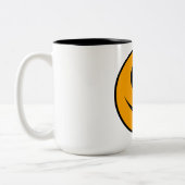 Lächelndes Gesicht Emoji Zweifarbige Tasse (Links)