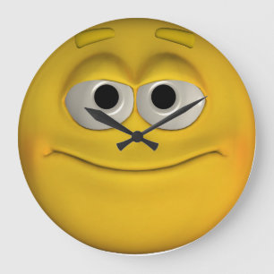 Lächelndes Gesicht Große Wanduhr