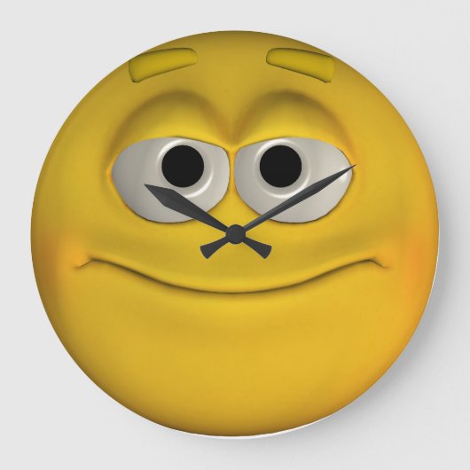 Lächelndes Gesicht Große Wanduhr (Vorderseite)