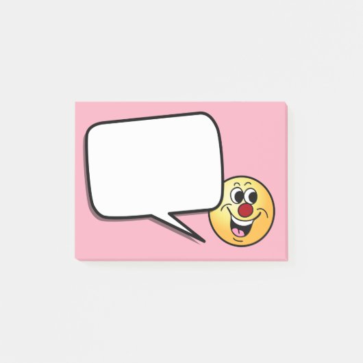 Lächelndes Gesicht Grumpey Post-it Klebezettel (Vorderseite)