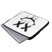 Lächelndes Gesicht. Laptopschutzhülle (Vorne Knopf)