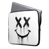 Lächelndes Gesicht. Laptopschutzhülle (Vorderseite Links)