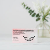 Lächelndes Gesicht-Logo | Dental Visitenkarte (Stehend Vorderseite)