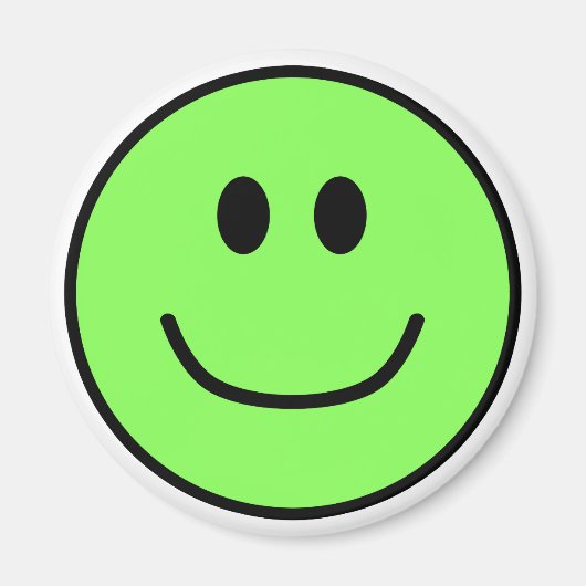 Lächelndes Gesicht Magnet Green 0002 (Vorne)