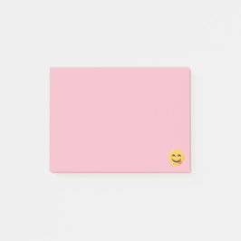 Lächelndes Gesicht mit der Zunge Emoji Post-it Klebezettel