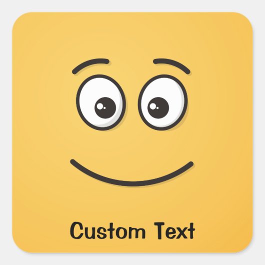 Lächelndes Gesicht mit einem Aufkleber auf dem Ope (Vorderseite)