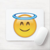 Lächelndes Gesicht mit Halo Emoji Mousepad (Mit Mouse)
