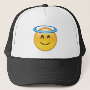 Lächelndes Gesicht mit Halo Emoji Truckerkappe