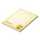 Lächelndes Gesicht mit Herz-förmigen Augen Notepad Notizblock (Rotiert)