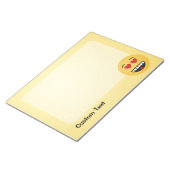 Lächelndes Gesicht mit Herz-förmigen Augen Notepad Notizblock (angewinkelt)