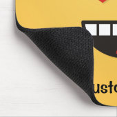 Lächelndes Gesicht mit Herz-geformtem Augen-Mauspa Mousepad (Ecke)
