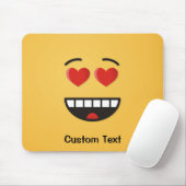 Lächelndes Gesicht mit Herz-geformtem Augen-Mauspa Mousepad (Mit Mouse)