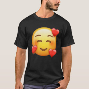 Lächelndes Gesicht mit Herz in Liebe Emojis Hallo T-Shirt