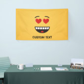 Lächelndes Gesicht mit herzförmigen Augen Banner (Messeveranstaltung)