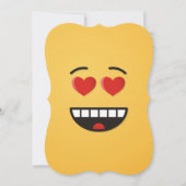 Lächelndes Gesicht mit herzförmigen Augen Einladung (Vorderseite)