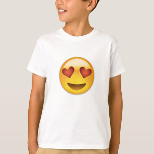 Lächelndes Gesicht mit herzförmigen Augen Emoji T-Shirt