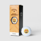 Lächelndes Gesicht mit herzförmigen Augen Golfball (Verpackungen)