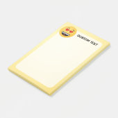 Lächelndes Gesicht mit herzförmigen Augen Post-it Klebezettel (angewinkelt)