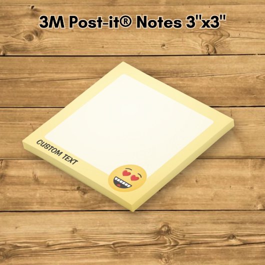 Lächelndes Gesicht mit herzförmigen Augen Post-it Klebezettel